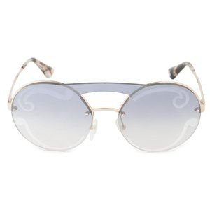 Prada Light Grey Round Sunglasses